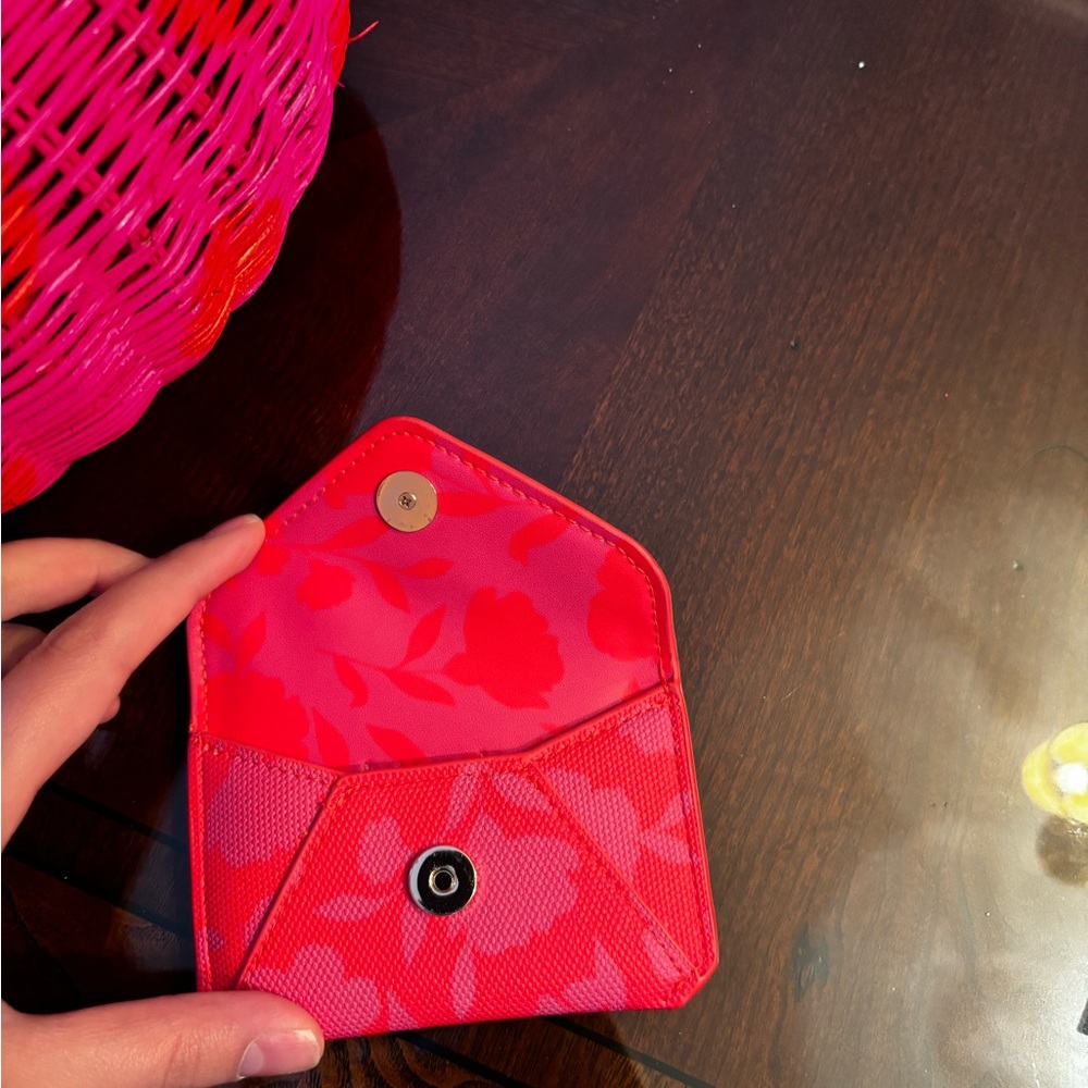 KATE SPADE Pink and Orange Woven Bag & Card Case (NEW) - Picture 5 of 5